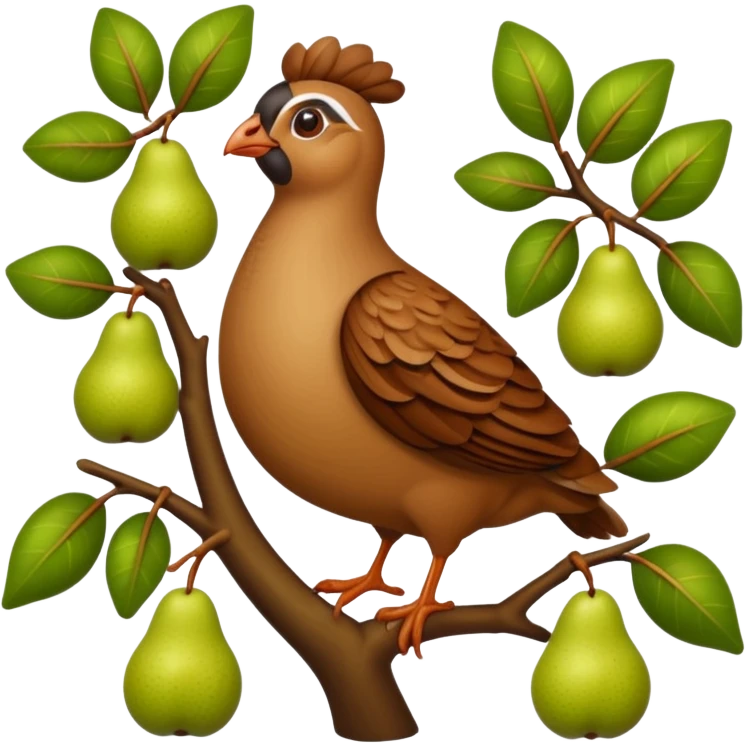 Partridge in a pear tree emoji