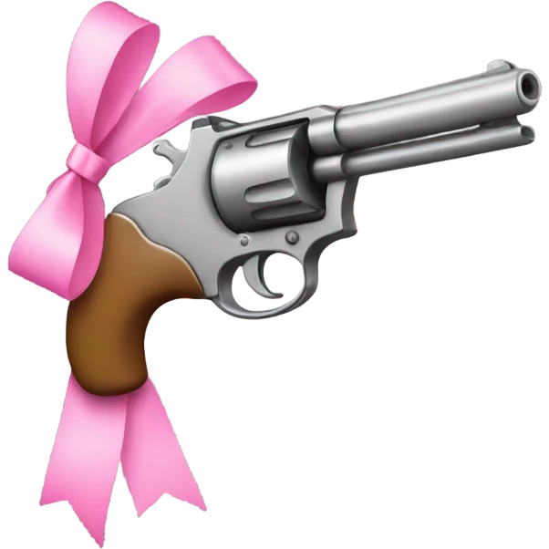 Gun with pink bow  emoji