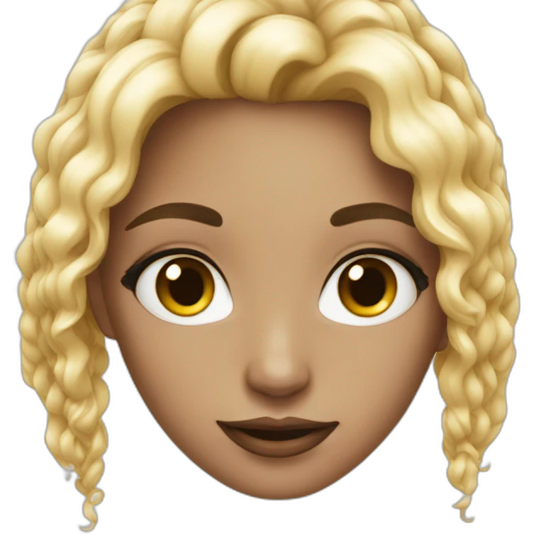 beauty girl say hi emoji