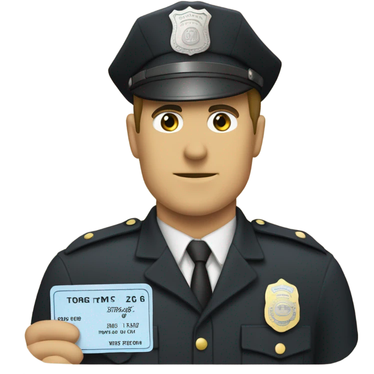 A ticket from a cop that’s says bro code violation emoji