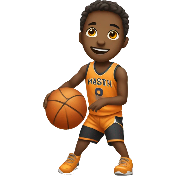 kid playing basketball emoji