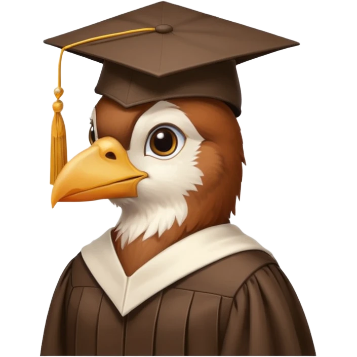 Bird graduate college emoji