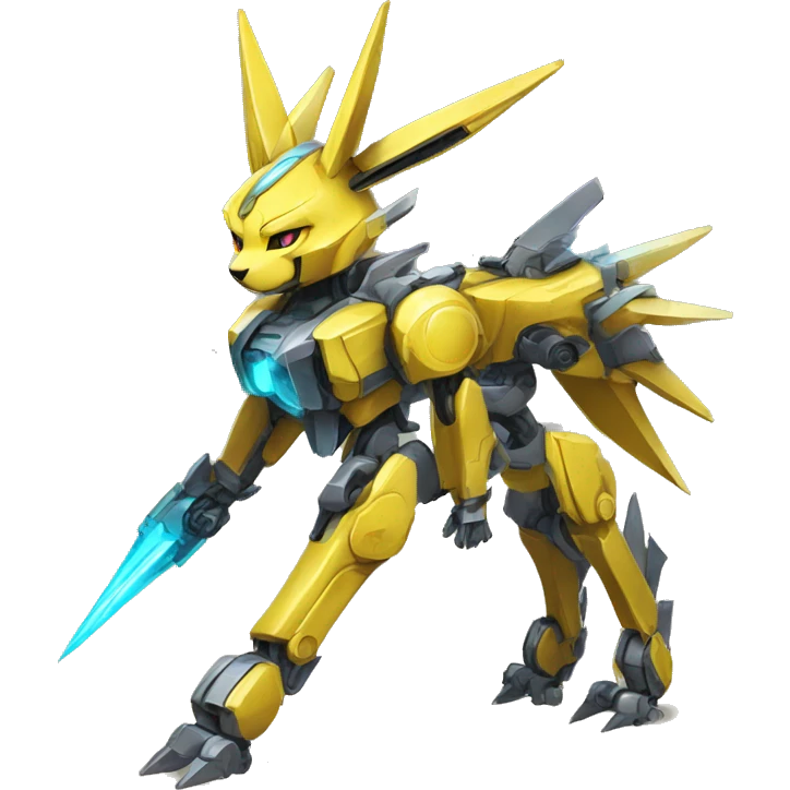 Mechanical Jolteon-Medabot-Mecha full body emoji