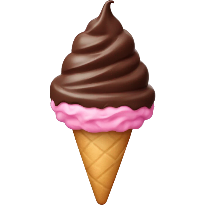 helado de fresa con chocolate emoji