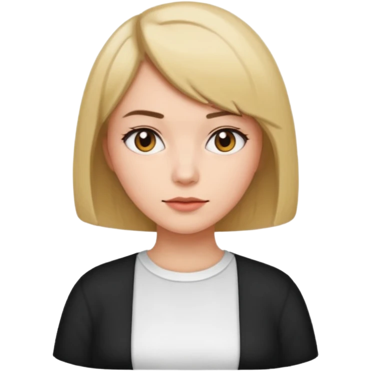 Woman with bob cut emoji
