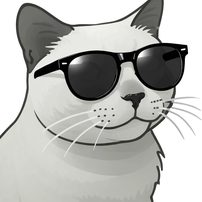 Cat with sunglasses emoji