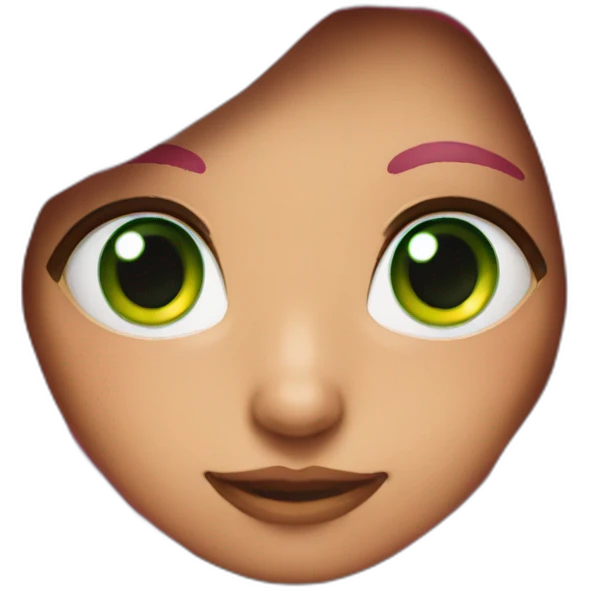 pink hair green eye witch emoji