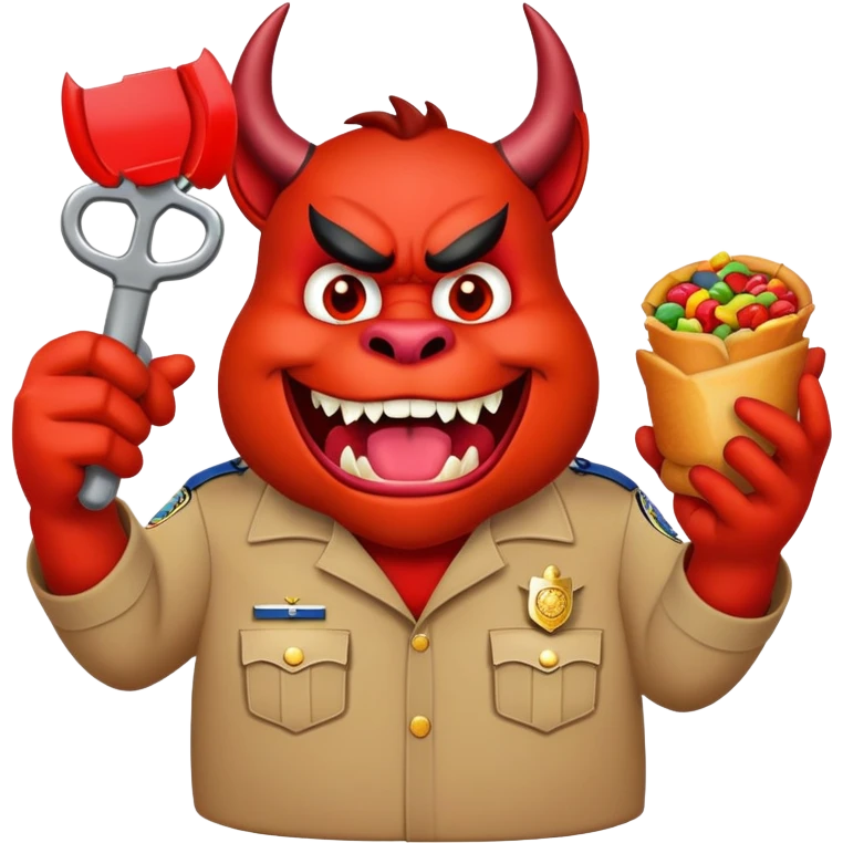 Traffic stop, Taz devil eating people  emoji