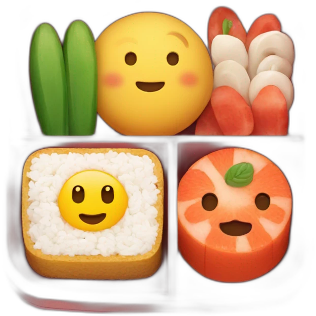 cute bento box emoji