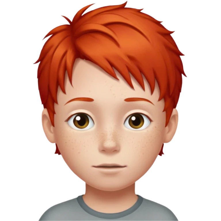 red hair kid emoji