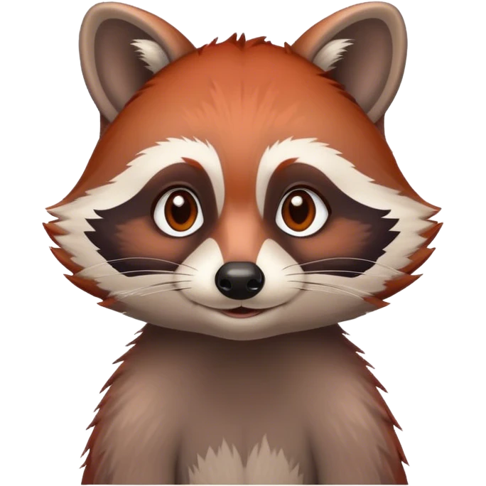 Red haired raccoon  emoji
