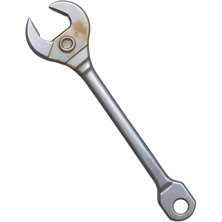 A man's hand holds a wrench emoji