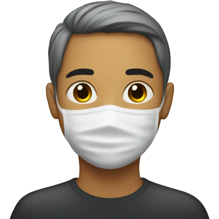 masked indoor portrait  emoji