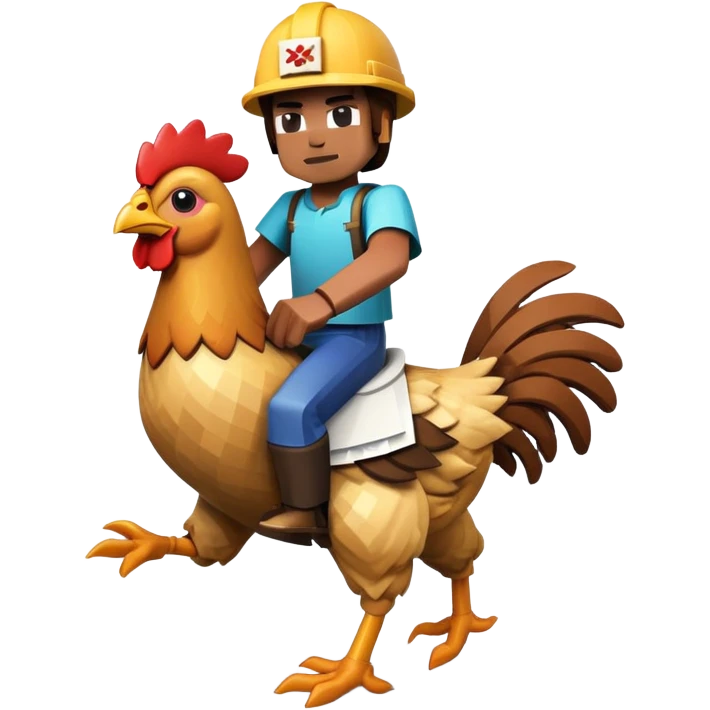Minecraft chicken jockey emoji