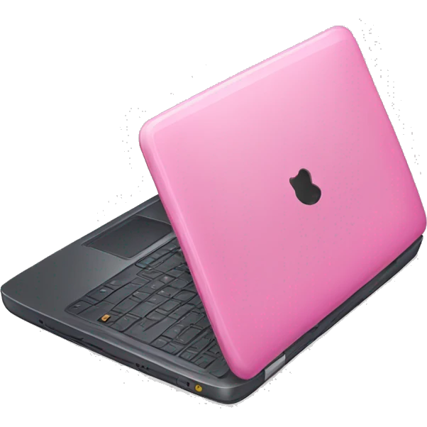 Pink laptop open  emoji