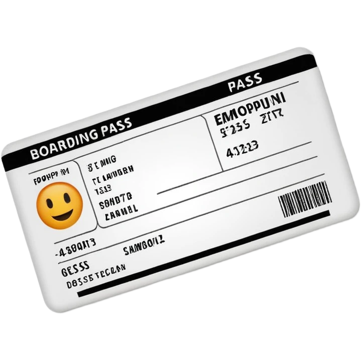 boarding pass emoji