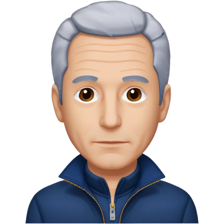 Jeffery Epstein with dark blue jacket  emoji
