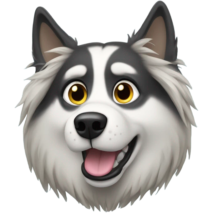 a husky with dreads emoji