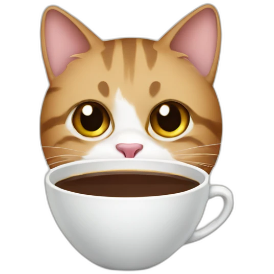 cat, coffee emoji