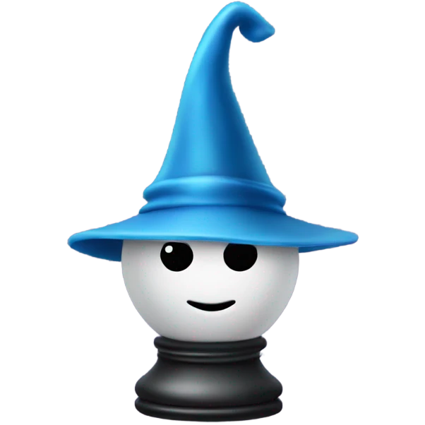 a cocky chess pawn with a wizard hat emoji