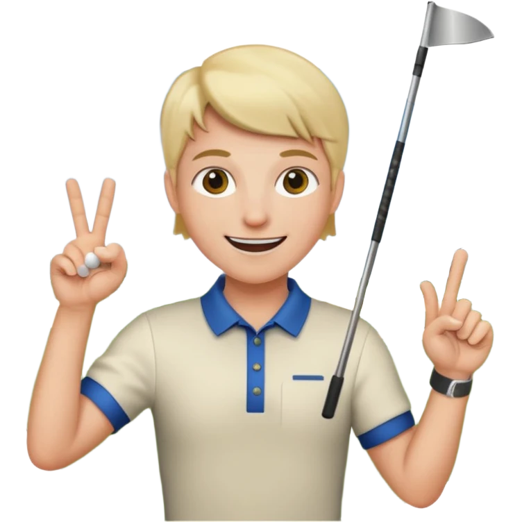 Fingerguns shooting a golf hole emoji