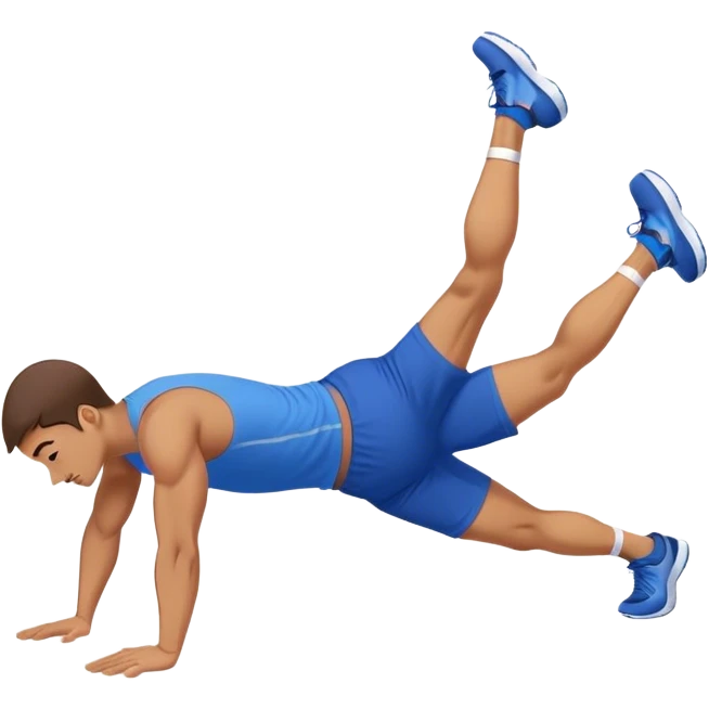 glute-bridges-exercise guy with blue shorts  emoji