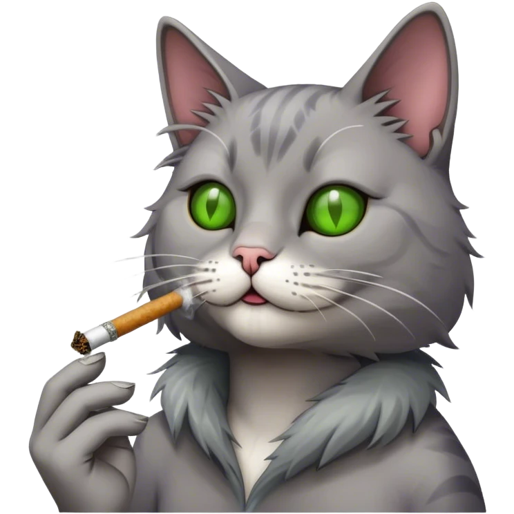 Cat smoking Marijuana emoji