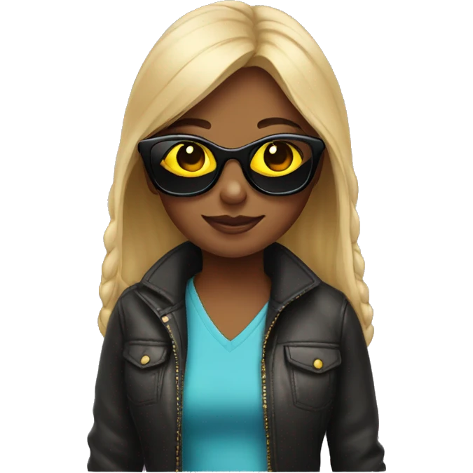 Girl wearing sunglasses  emoji
