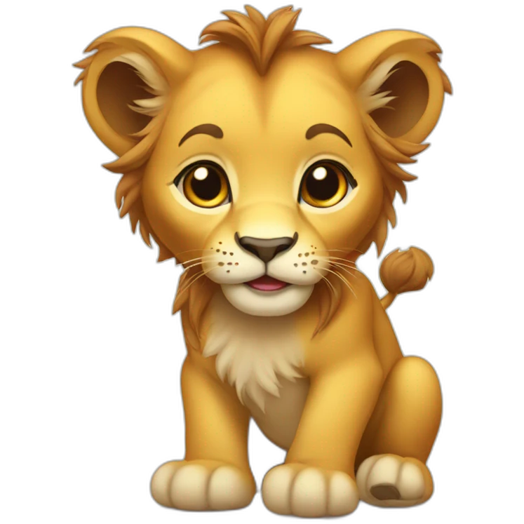 Baby lion emoji