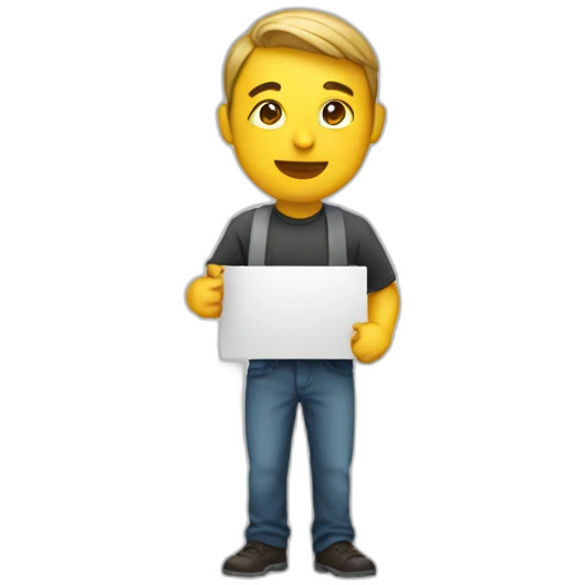 Someone holding a sign emoji