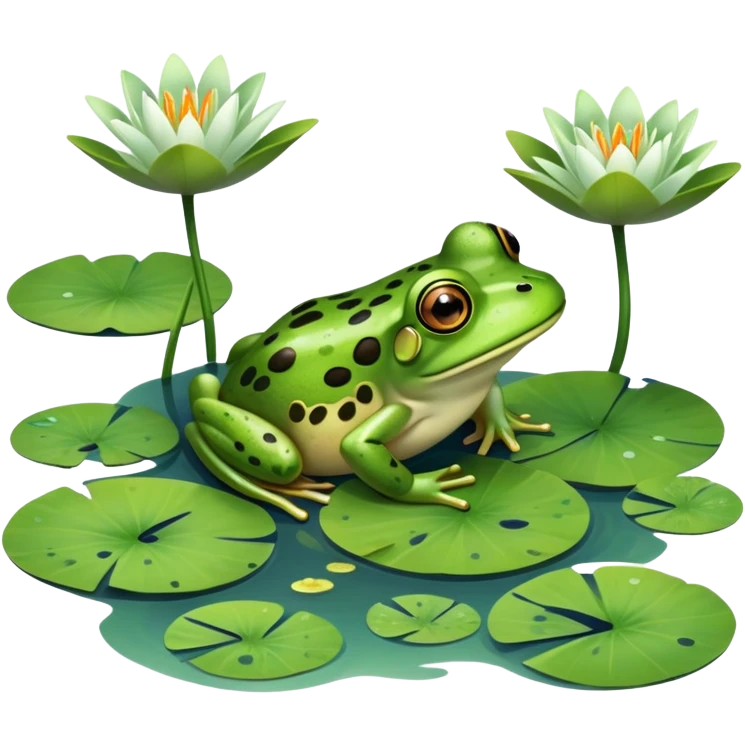 Frog in a pond  emoji