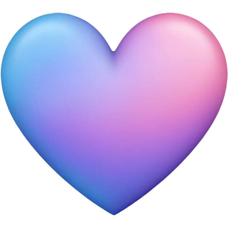 Stitched pastel pink-violet-blue-gradients heart emoji