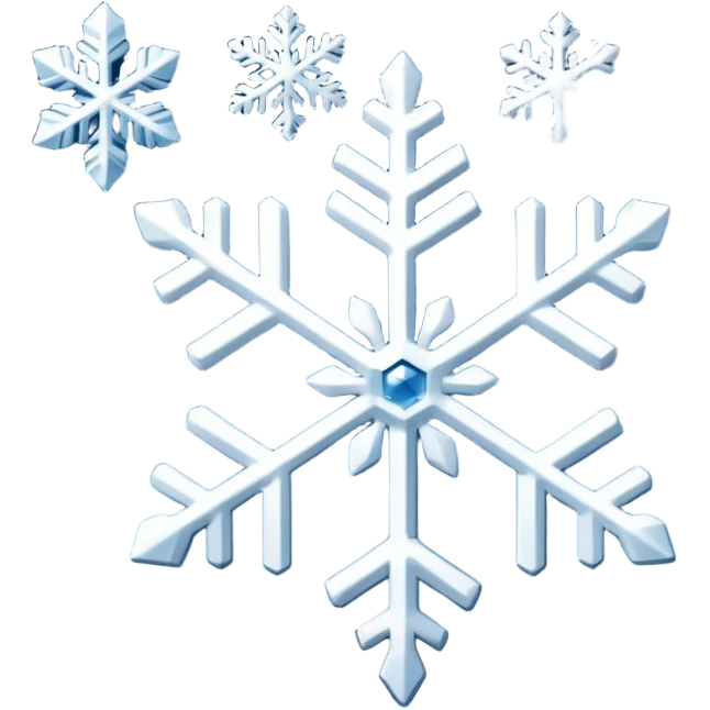 Snowflakes in winter morning emoji