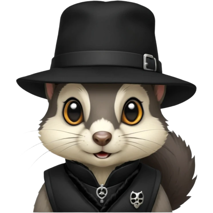 Goth squirrel  emoji