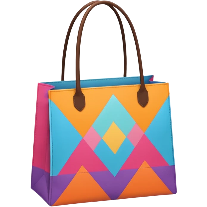 aesthetic shopping bag with pattern emoji