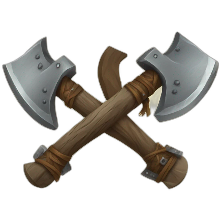 Crossed axes viking  emoji