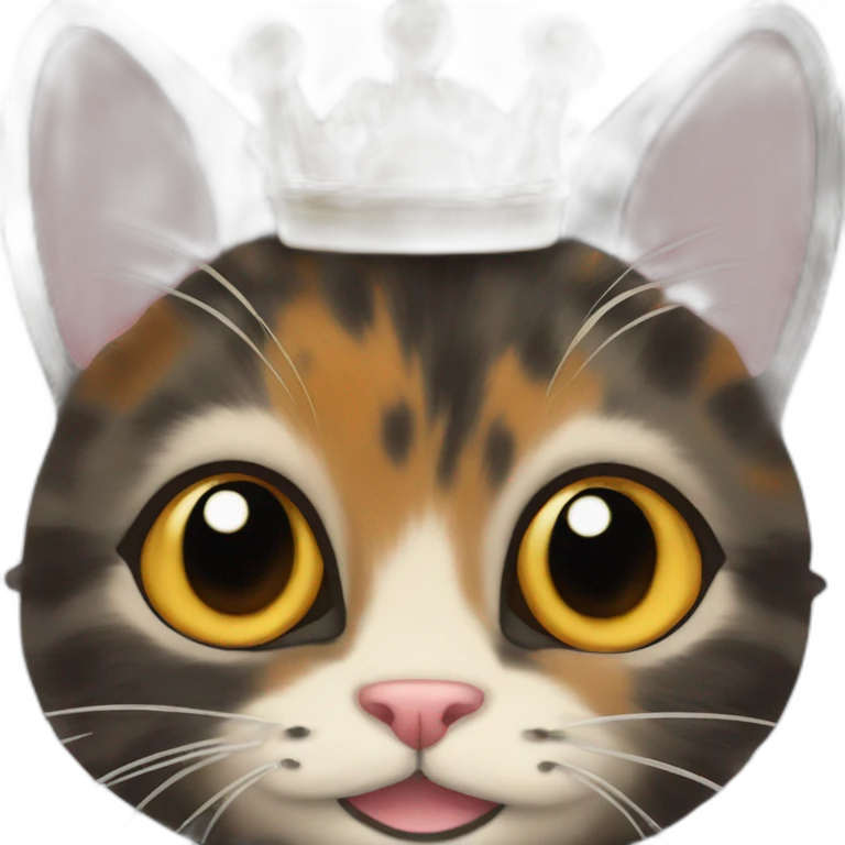 Cat tortoiseshell crown emoji