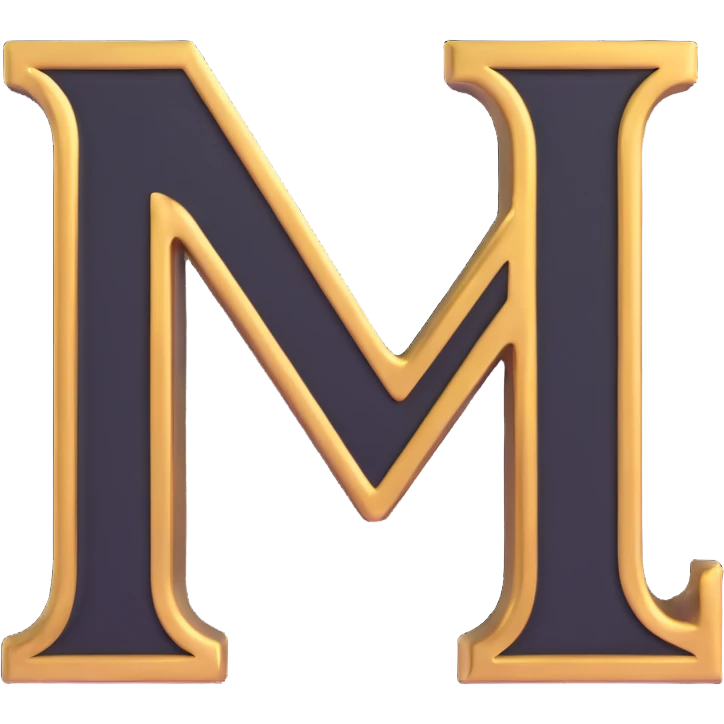 letters BLK with gold outline emoji