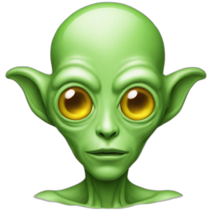 Alien combined with man with a boggle emoji