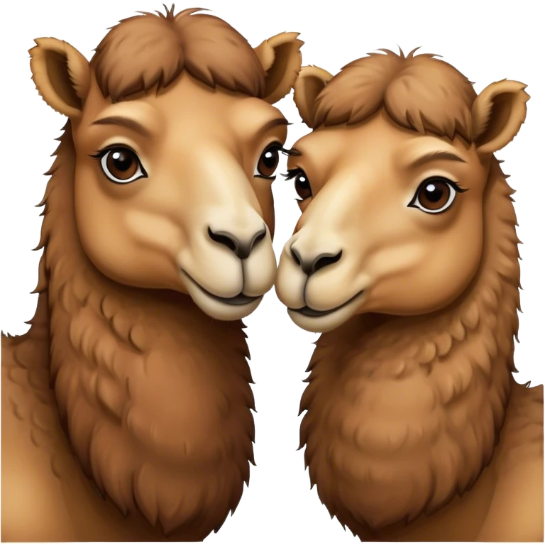 Two camels in love emoji