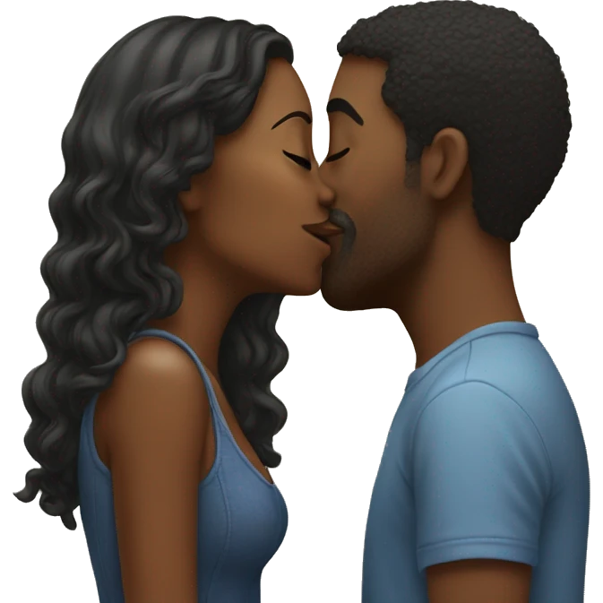 Couple kissing emoji