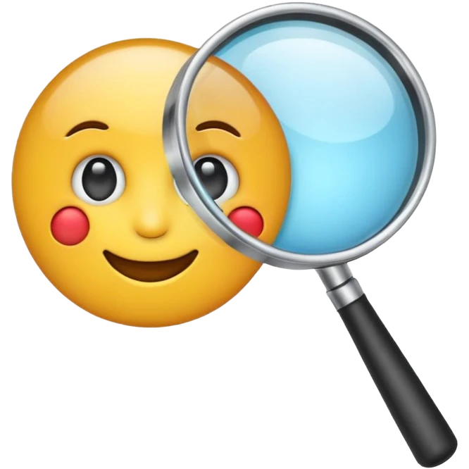 emoji with magnifying glass and black background emoji