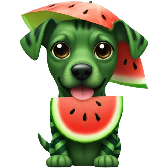 Watermelon dog emoji