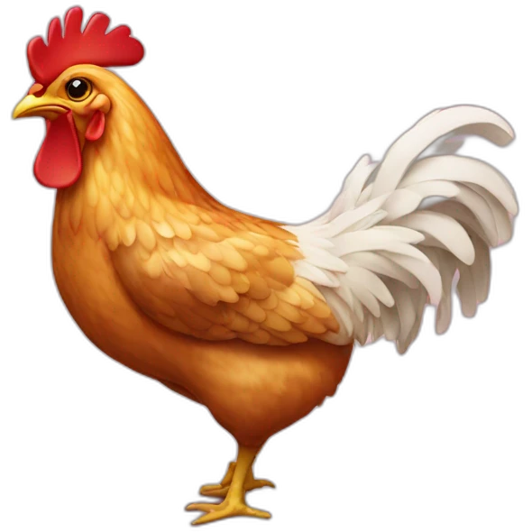 Chicken with a bow on it emoji