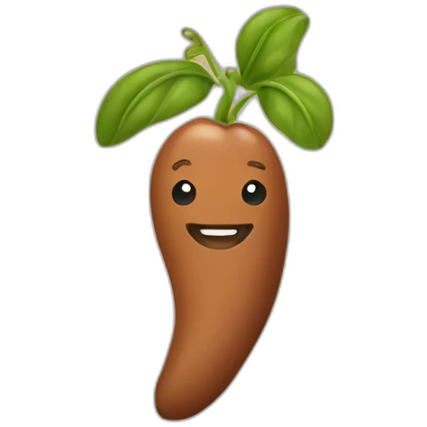 Happy pinto bean emoji