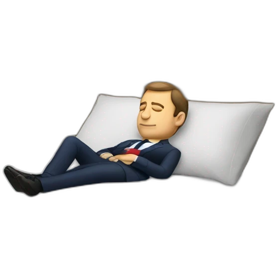 Macron en train de dormir emoji