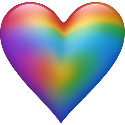 Rainbow color heart emoji