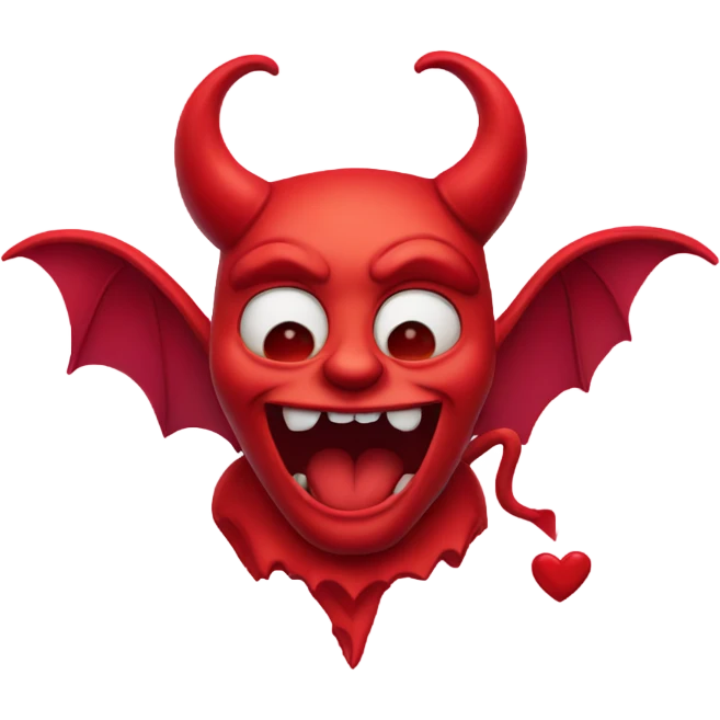 Devil with hearts  emoji