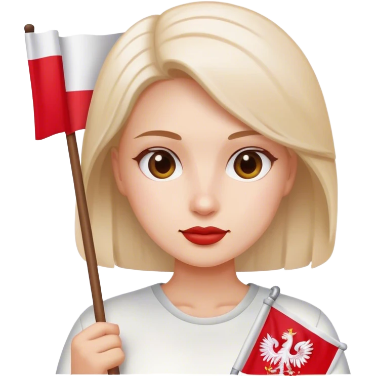woman with Poland flag emoji