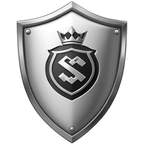 Shield logo with SCO letters in black and white emoji